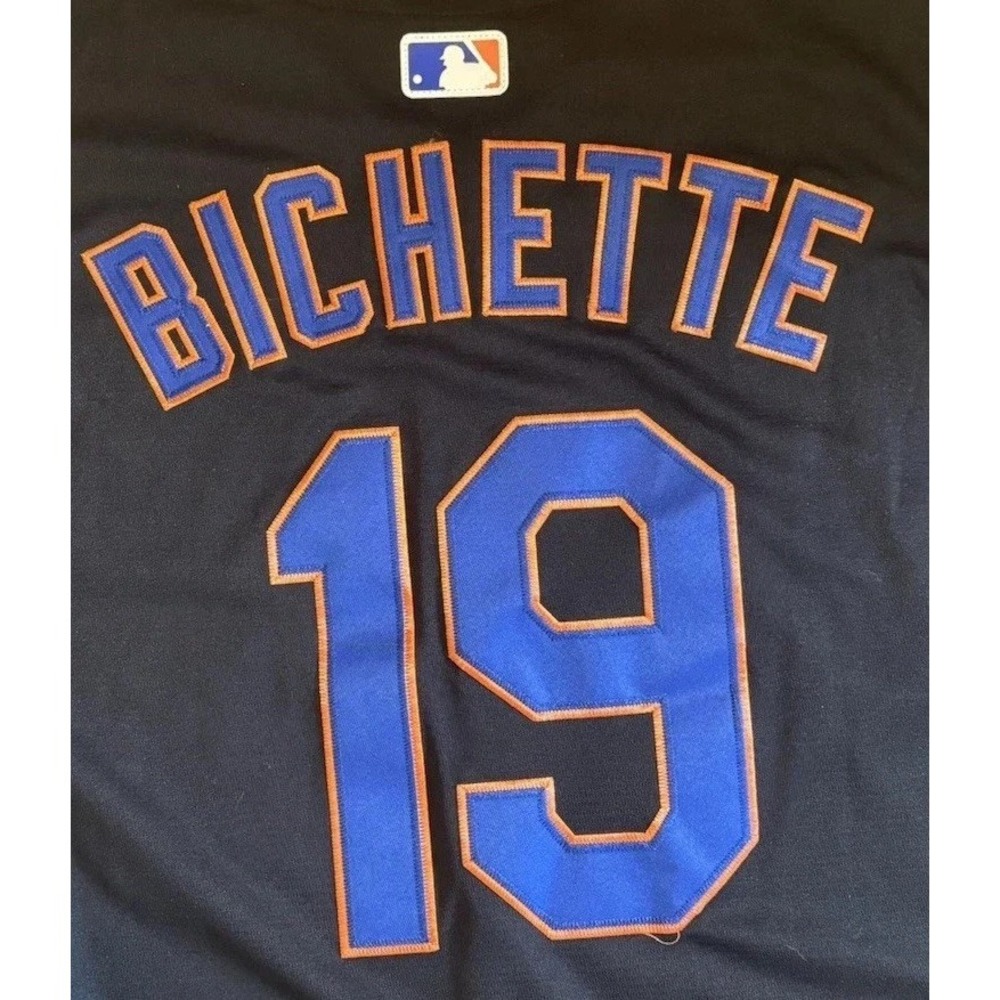 New York Mets Bo Bichette #19 Jersey Black Size XL Extra Large - Picture 4 of 7